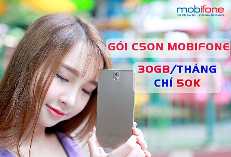 Gói cước C50N MobiFone tích hợp ưu đãi tặng data và miễn phí cuộc gọi