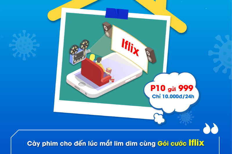 Gói P10 MobiFone cước phí chỉ 10K Free data truy cập iflix 1