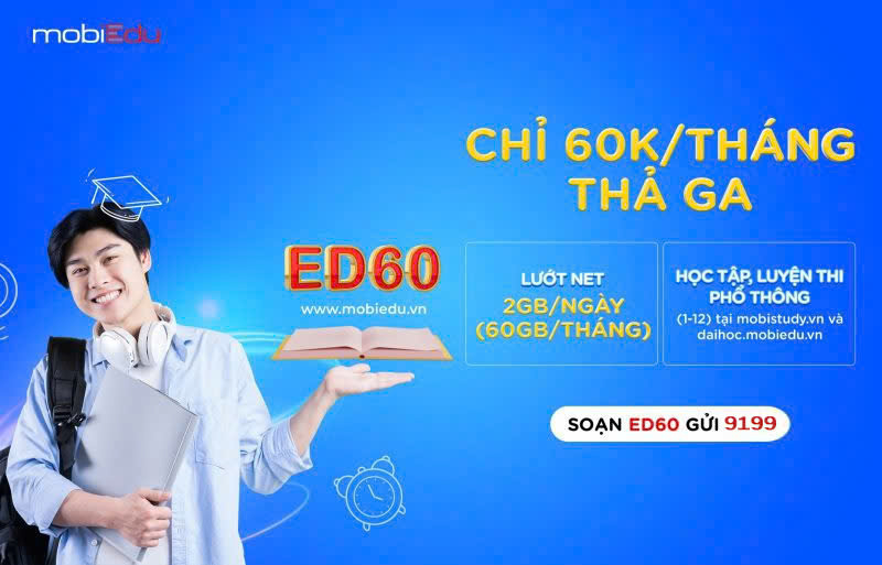 Đăng ký ngay gói cước ED60 MobiFone