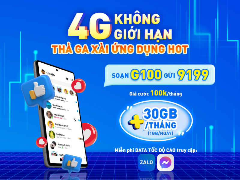Ra mắt gói cước G100 MobiFone – Ưu đãi data không giới hạn làm điêu đứng tín đồ xài mạng 1 Goi G100